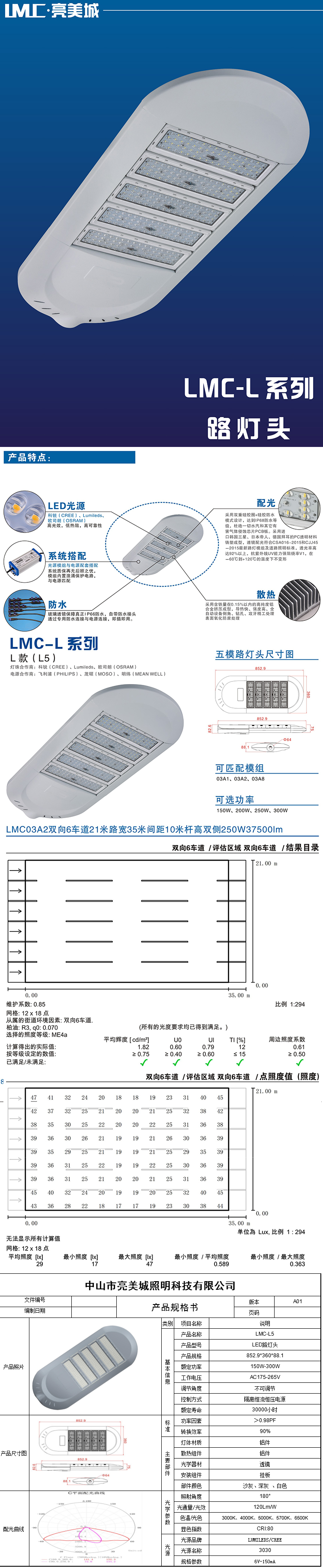 led路灯模组